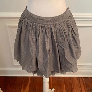 Gap Gray Striped Lined Skirt Size 0 Petite